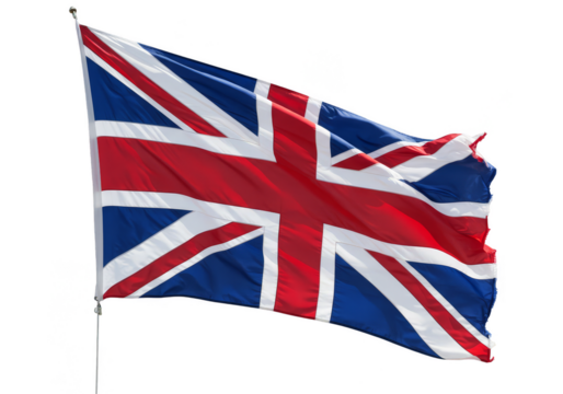 Isolated Waving British Flag A Symbol Of United Kingdom Nation - Powered by Adobe