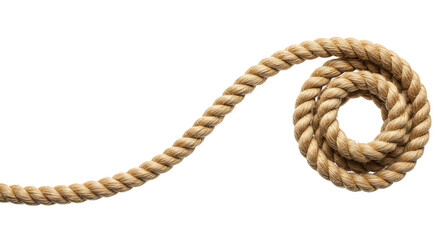 Isolated Spiral Rope Twine Cord Fiber Texture Nautical Brown Element