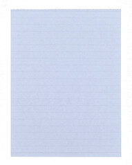 White sheet of paper with lines on transparent background png file