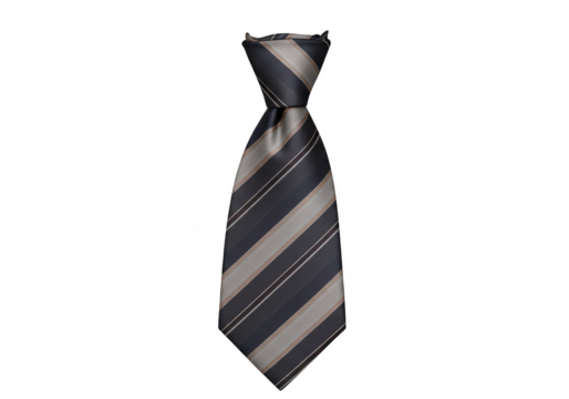 Isolated Tie Striped Elegant Fashionable Necktie on Transparent PNG