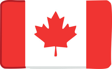 Obraz premium Canada Flag In White Background 3D Rendering