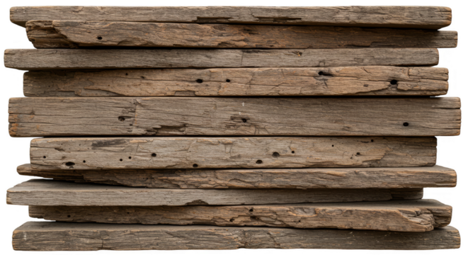 Isolated Wooden Planks Texture Material Background Grain Pattern Stack