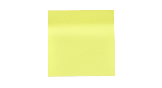 Isolated Yellow Sticky Note Square Paper Reminder on Transparent - Powered by Adobe