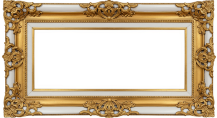 Ornate Gold Frame Decorative Border Picture Vintage Antique Rectangle