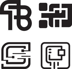 Obraz premium Abstract Technology Icons Set for Digital Design