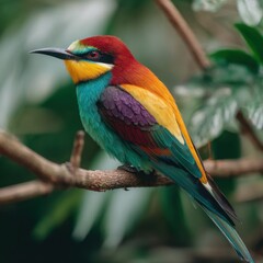 Obraz premium An Exotic Bird With Colorful And Vibrant Plumage