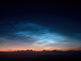 Enigmatic Night Shining Clouds Following Sundown