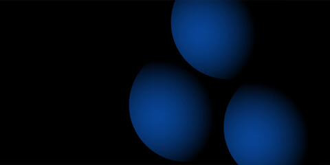 Abstract blue gradient poster background . Minimalist style cover template with vibrant perspective 3d geometric circles shapes,vector illustration