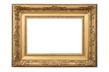 Fototapeta premium Elegant Gold Picture Frame Ornate Design, Classic Style, Perfect for Artwork, Photos, or Decor - Add a Touch of Luxury to Your Home or Office