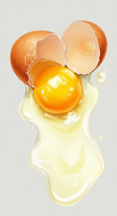 fried egg on a white background