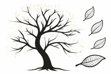 Botanical Tree and Leaf Clipart Bundle