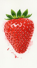 strawberry on white background
