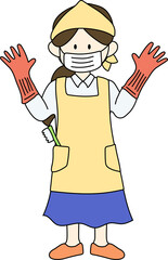 청소 인물 일러스트