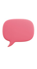 Fototapeta premium 3d Illustration of a Pink Speech Bubble for Communication and Message