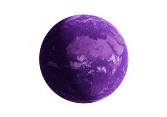 3d Render of Purple Planet Earth in Space Universe Globe Sphere