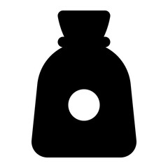 loot item black glyph icon.