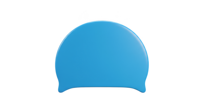 3d Render Blue Shape Icon on Transparent Background Abstract Design