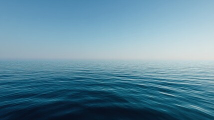 Obraz premium The Boundless Blue Of A Calm And Clear Ocean