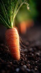 The Gardens Rootful Delight a Vibrant Orange Carrot