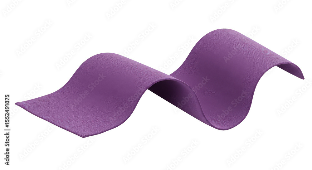 Poster abstract 3d purple wavy fabric background texture curve design render