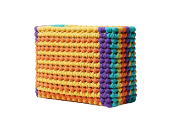 Abstract Block Structure With Colorful Pattern Geometric Design In Cube