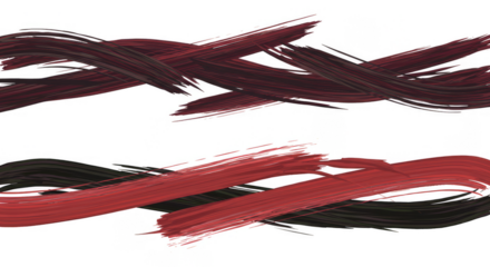 Abstract Brush Stroke Texture Illustration with Transparent Backdrop