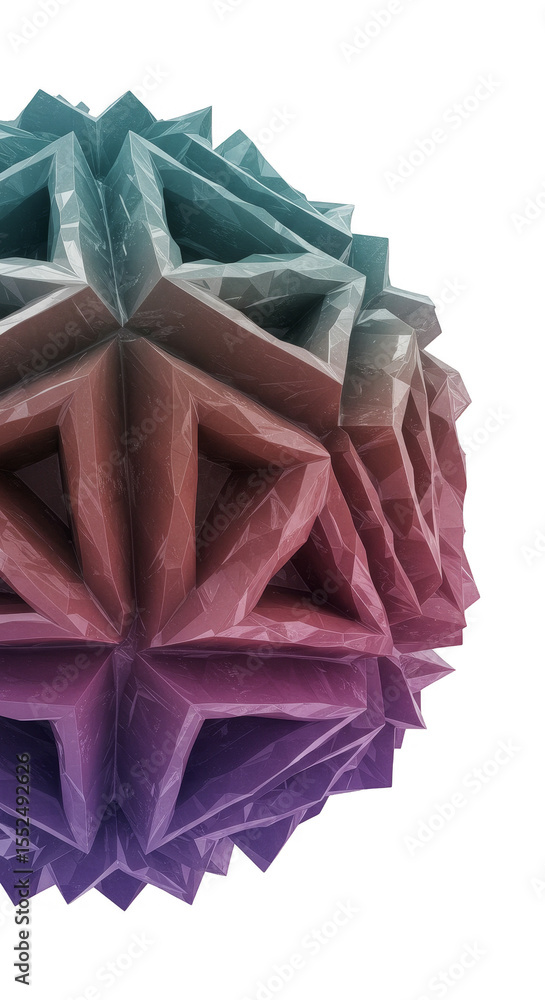 Poster abstract geometric shape illustration 3d rendering background design