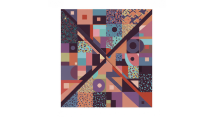 Abstract Geometric Shapes Background Modern Tile Pattern Decorative Art