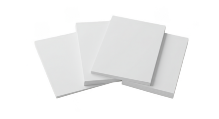 Blank White Books Stack Mockup Isolated Transparent Background