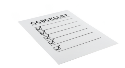 Checklist Illustration with Tick Marks Survey Task Transparent Background