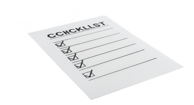 Checklist Illustration with Tick Marks Survey Task Transparent Background