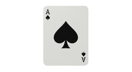 Ace Spades Card Illustration Playing Suits Game Gambling