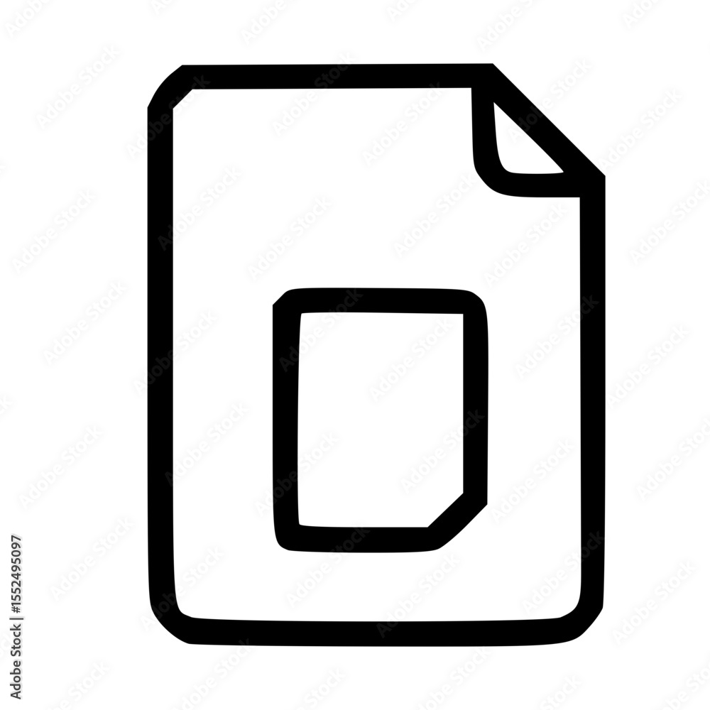 Poster simple handdrawn document file page paper sheet outline icon