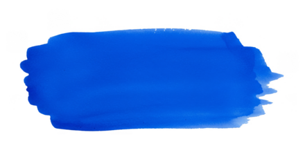 Blue Watercolor Brush Stroke Paint Stain Isolated Transparent Design