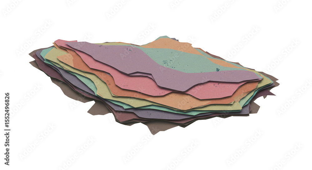 Poster colorful layered paper texture abstract background design element