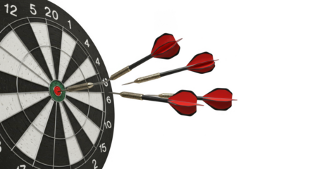 Dartboard Aim Illustration Arrows Hit Bulls-Eye Target Transparent PNG