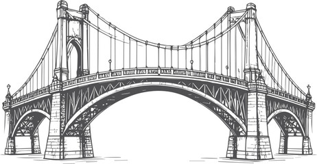 Historic Bridge: Engraved City Landmark