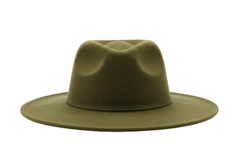 Elegant Fedora Hat with Glittering Gold Texture on Transparent Background