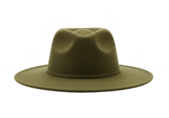 Elegant Fedora Hat with Glittering Gold Texture on Transparent Background