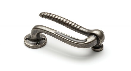 Obraz premium Stylish dark gray metal door handle