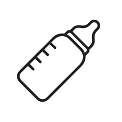 "Simple Line Icon of Baby Bottle – Feeding Bottle Outline Illustration"