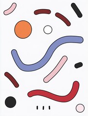 Obraz premium dynamic energetic abstract painting: bold orange, blue, and pink strokes perfect for sporty interior posters and modern decor