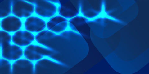 Abstract blue background with glowing geometric lines. Modern blue gradient square shape design. Futuristic technology concept. Suit for brochure, corporate, website, poster, banner, cover modern.