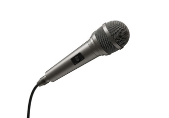 Illustration of a Shiny Microphone for Vocal Recording with Transparent