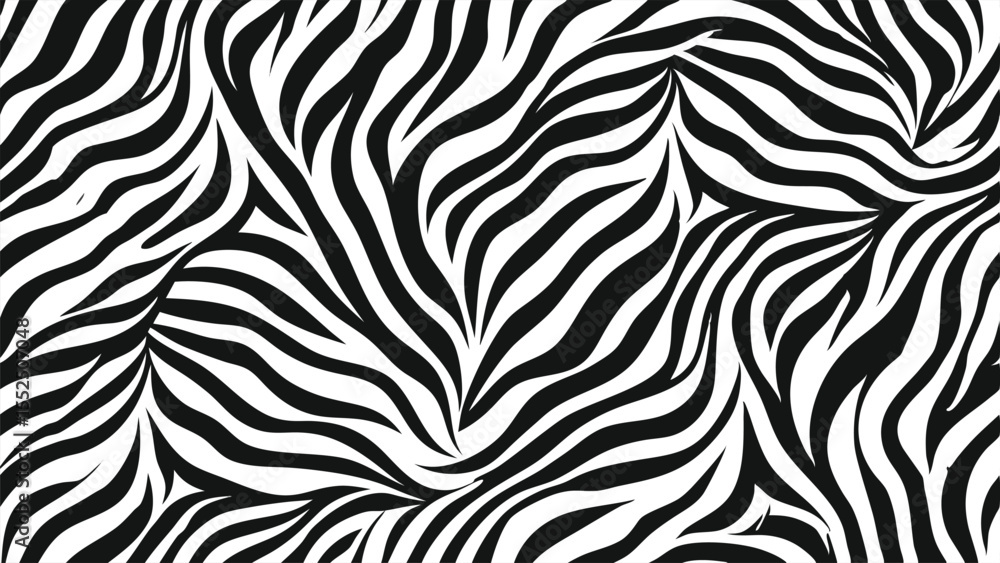 Poster black and white zebra stripe pattern abstract background texture zebra stripes