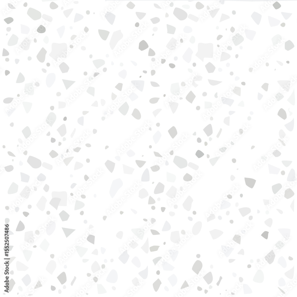 Poster white and grey terrazzo pattern with scattered chips and flecks background texture