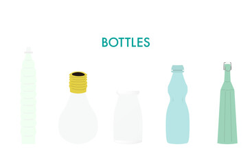 ボトル　瓶　イラスト　シンプル　カラー