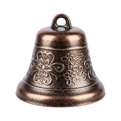 Shop antique bronze floral bell decorative vintage metal bell for christmas and home decor online now on transparent background