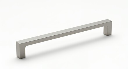 Gray metal cabinet handle