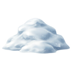 Illustration of Snow Pile White Winter Frost Isolated on Transparent
